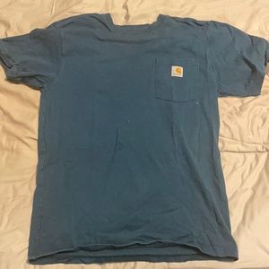 Blueish carhartt short sleeve shirt